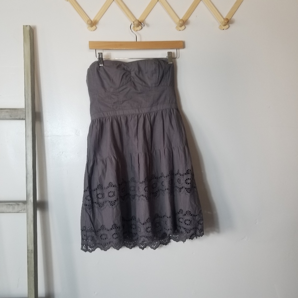 AMERICAN EAGLE OUTFITTERS TUBE TOP GRAY DRESS SIZE 6